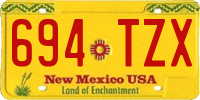 NM license plate 694TZX