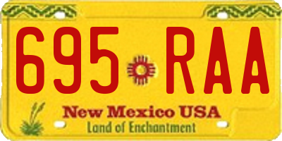 NM license plate 695RAA