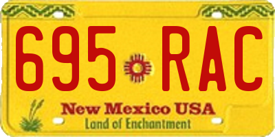 NM license plate 695RAC