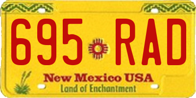 NM license plate 695RAD