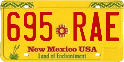 NM license plate 695RAE