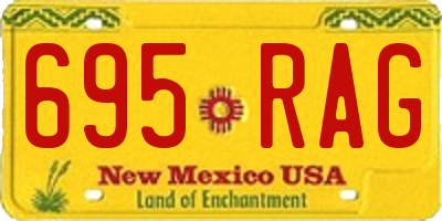 NM license plate 695RAG