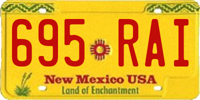 NM license plate 695RAI