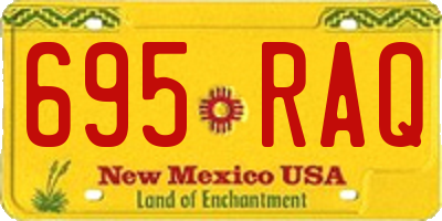 NM license plate 695RAQ