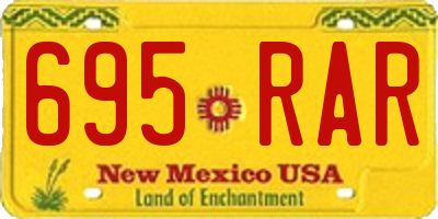 NM license plate 695RAR