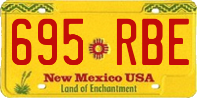 NM license plate 695RBE
