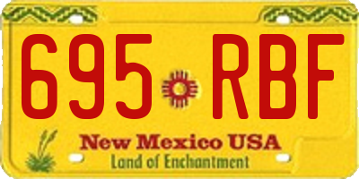 NM license plate 695RBF