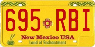 NM license plate 695RBI
