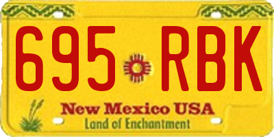 NM license plate 695RBK
