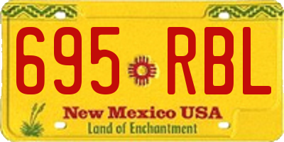 NM license plate 695RBL