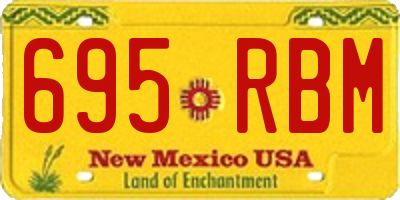 NM license plate 695RBM