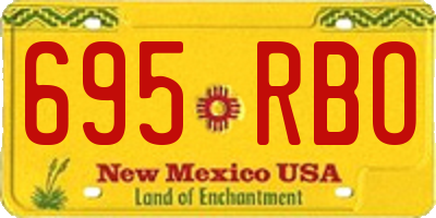 NM license plate 695RBO