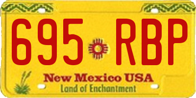 NM license plate 695RBP