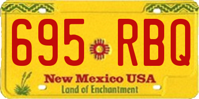 NM license plate 695RBQ