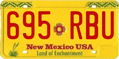 NM license plate 695RBU