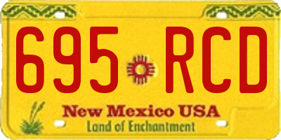 NM license plate 695RCD