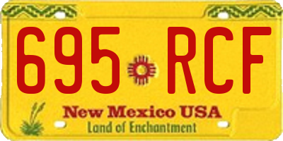 NM license plate 695RCF