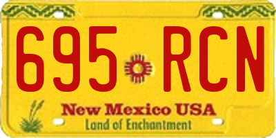 NM license plate 695RCN