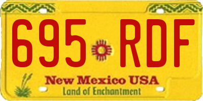 NM license plate 695RDF