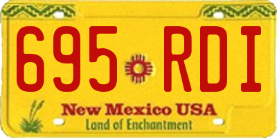 NM license plate 695RDI