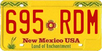 NM license plate 695RDM