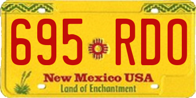 NM license plate 695RDO