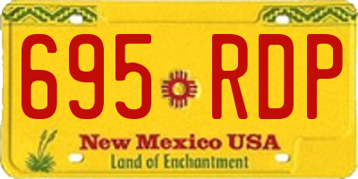 NM license plate 695RDP