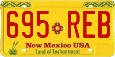 NM license plate 695REB