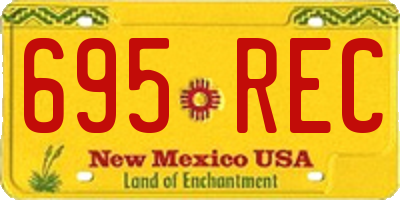 NM license plate 695REC