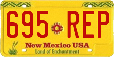 NM license plate 695REP