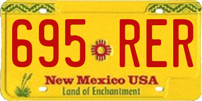 NM license plate 695RER