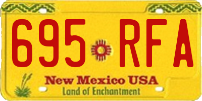 NM license plate 695RFA