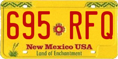 NM license plate 695RFQ