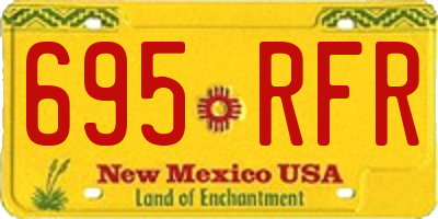 NM license plate 695RFR