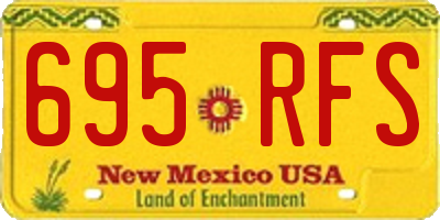 NM license plate 695RFS