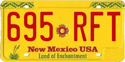 NM license plate 695RFT