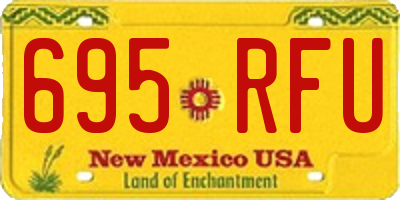 NM license plate 695RFU