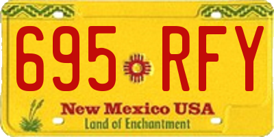 NM license plate 695RFY