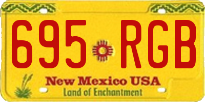 NM license plate 695RGB