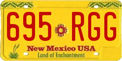 NM license plate 695RGG