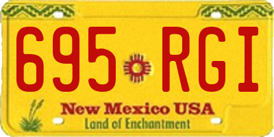 NM license plate 695RGI