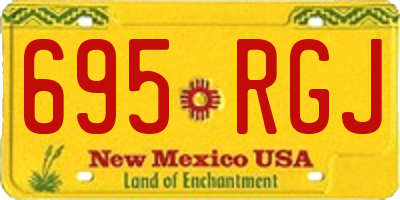 NM license plate 695RGJ