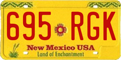 NM license plate 695RGK