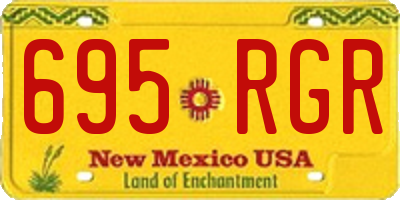 NM license plate 695RGR