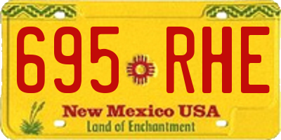 NM license plate 695RHE