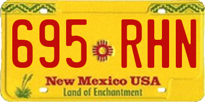 NM license plate 695RHN