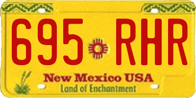 NM license plate 695RHR