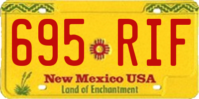 NM license plate 695RIF