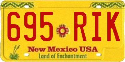 NM license plate 695RIK
