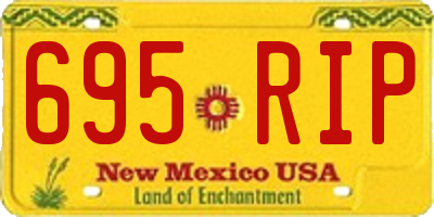 NM license plate 695RIP
